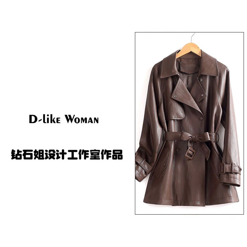 622t新款海宁真皮皮衣女短款外套西装领外套时尚穿搭