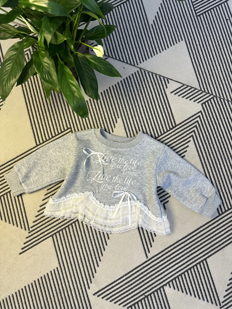 2025亲秋冬女童公主风蝴蝶结女打底童装长袖卫衣儿童上衣女宝宝宝