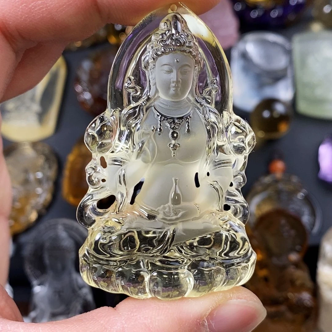 水晶天然水晶吊坠未镶嵌风*采