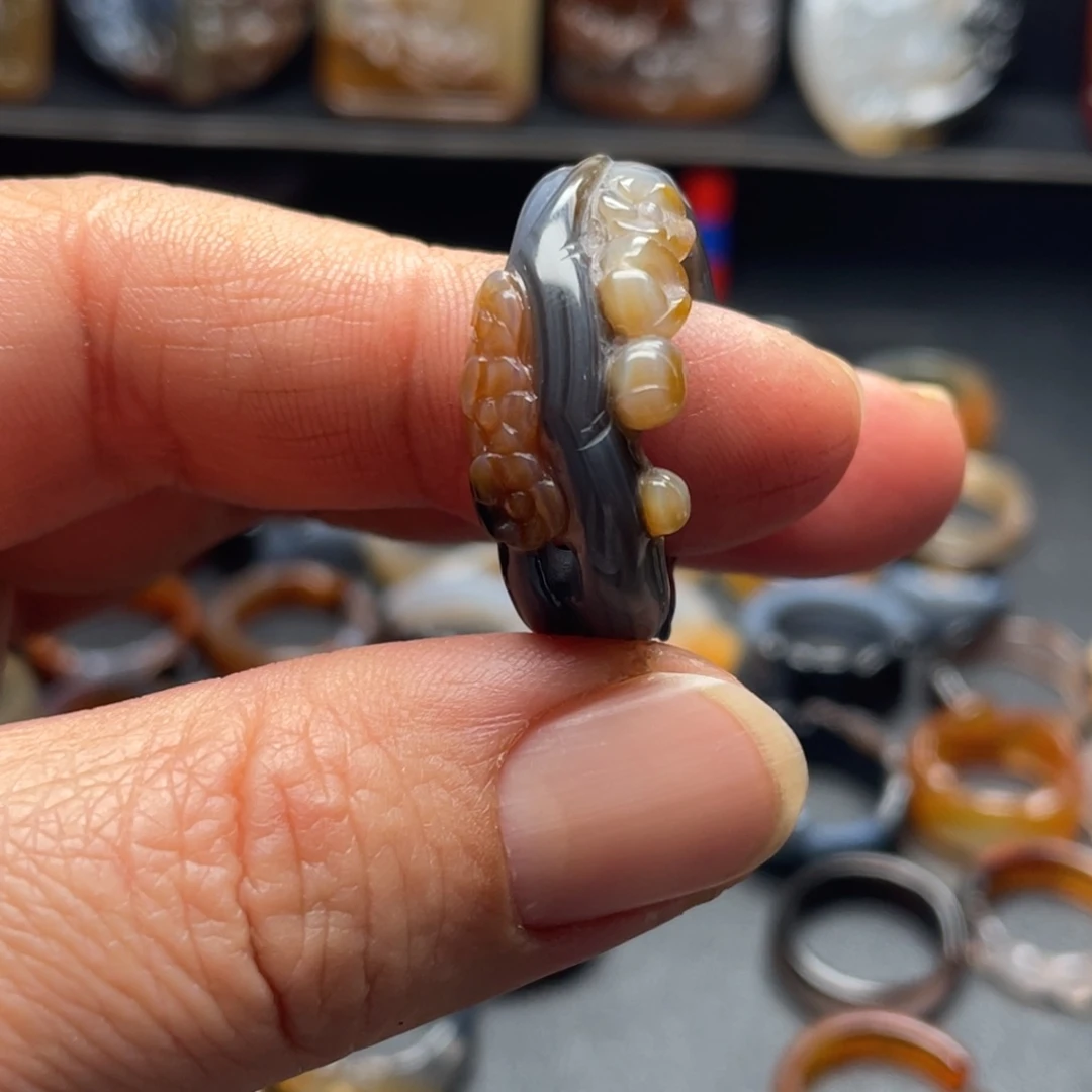 玛瑙/玉髓未镶嵌戒指