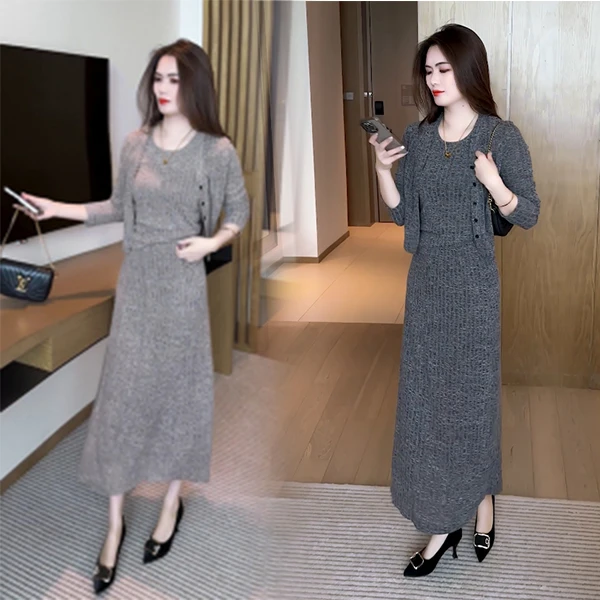 【季颜品牌】秋季新款三件套气质显瘦时尚洋气休闲时尚减龄套装22