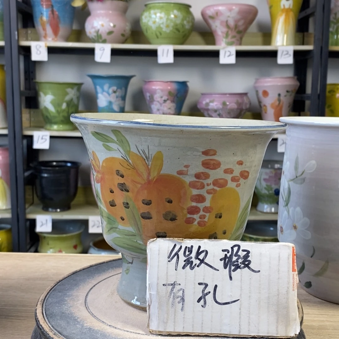景德镇手工手绘陶瓷花盆