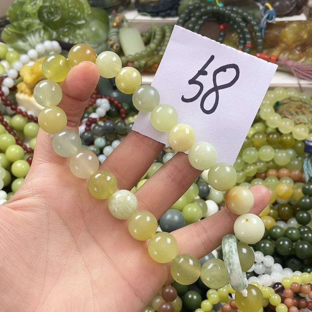 未镶嵌蛇纹石玉手链