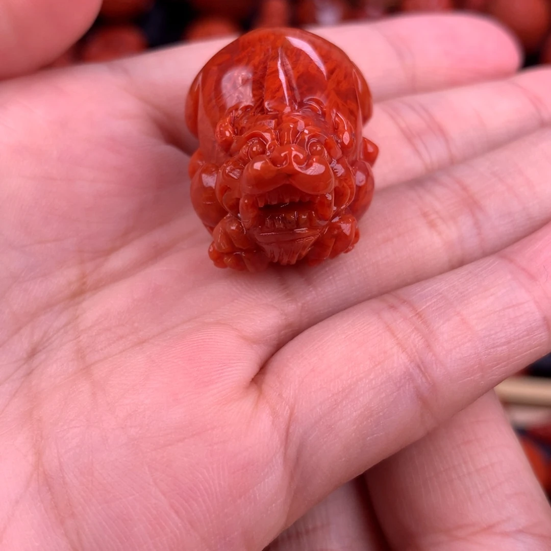 南红玛瑙貔恘22MM+未镶嵌