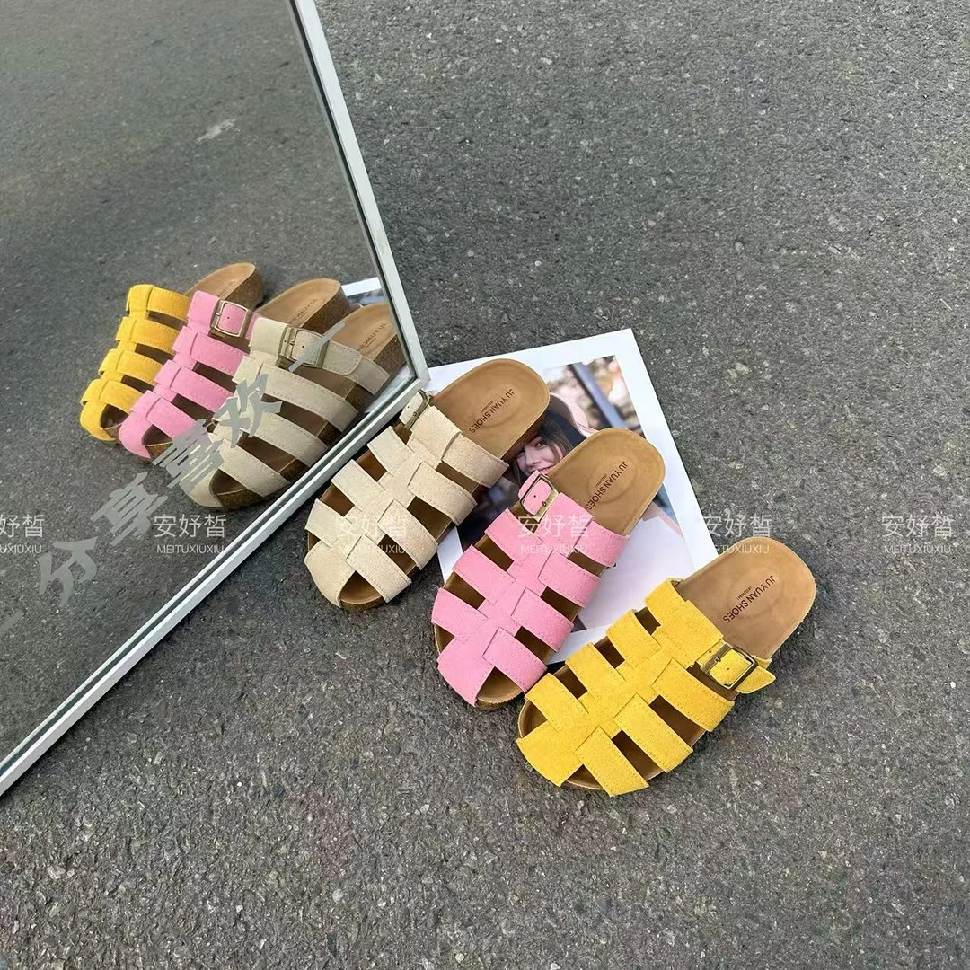 韩系包头罗马半拖鞋&安妤皙18861【K33】