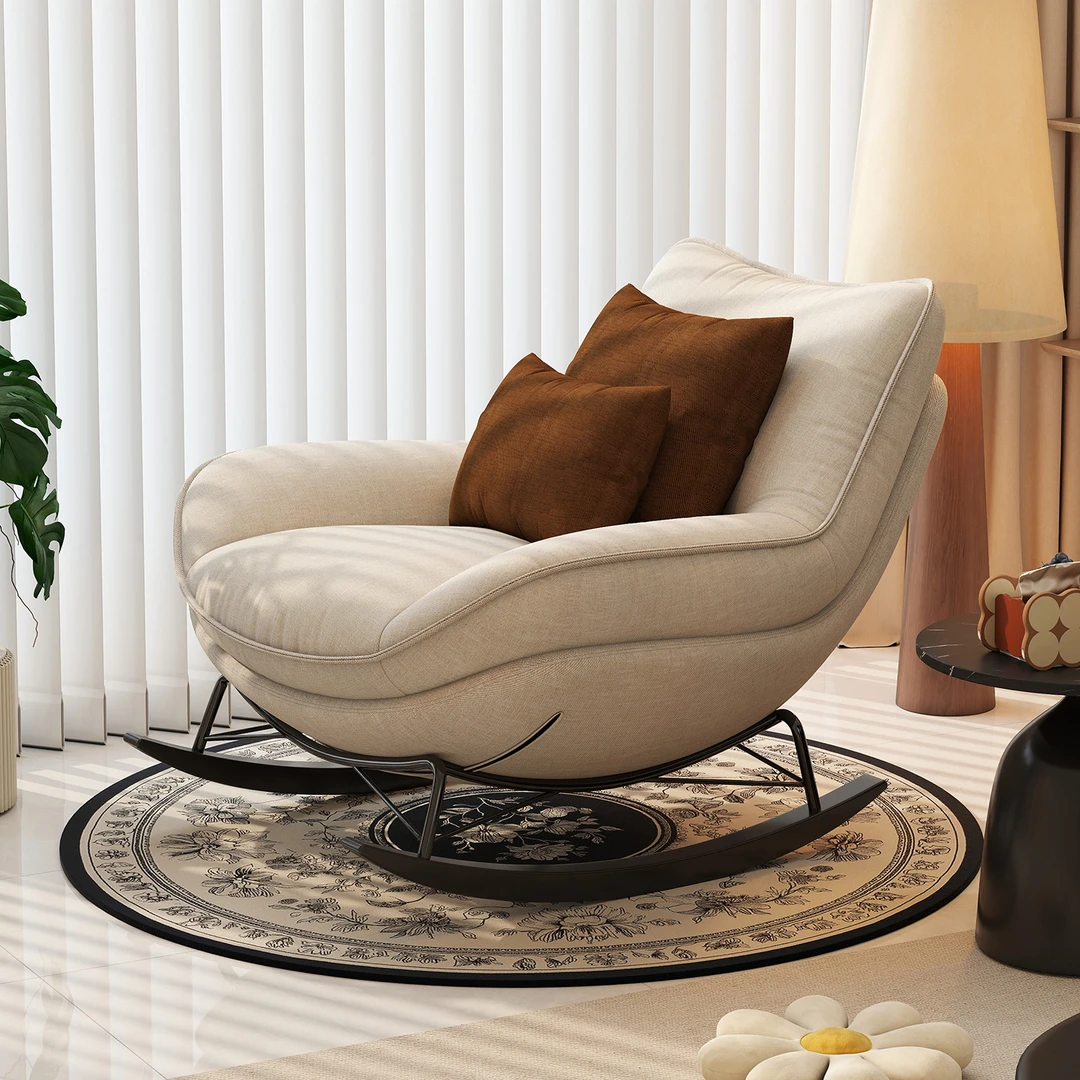 摇摇椅沙发复古大人躺椅家用客厅阳台休闲可躺可睡摇椅懒人沙发椅