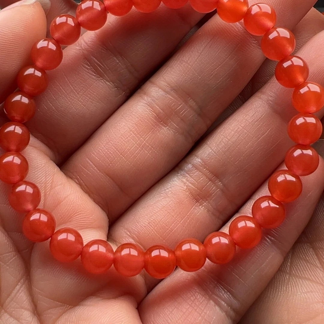 南红玛瑙手串6.7未镶嵌白****个