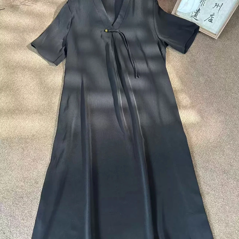 夏季新款新中式国风纯色流苏优雅显瘦时尚宽松显瘦