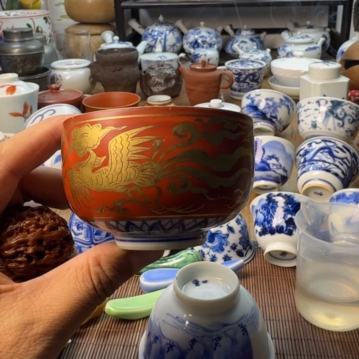 青花瓷器杯子茶具