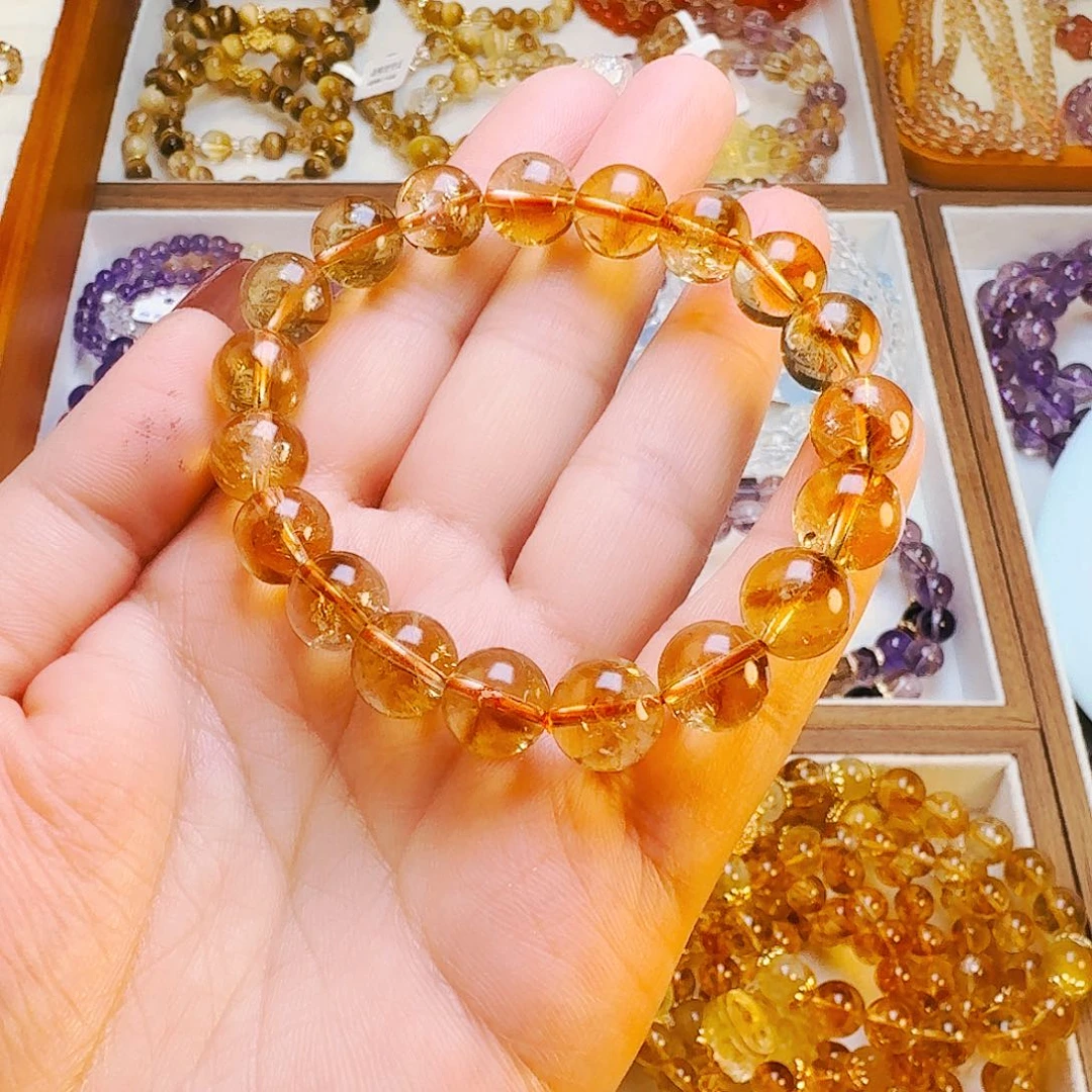 水晶手链未镶嵌黄水晶10