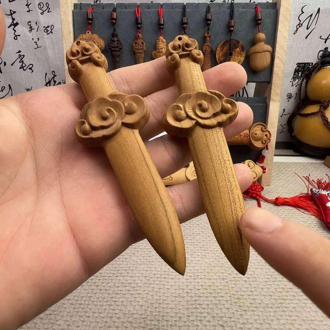 有机玻璃桃木祥云剑2吧