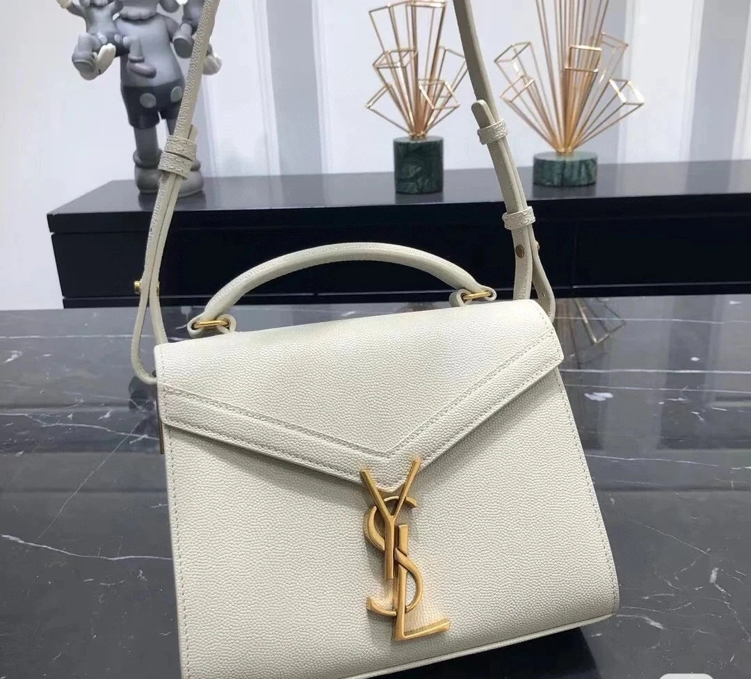 95新 YSL/圣罗兰 118028 ysl白金荔枝纹手提斜挎包