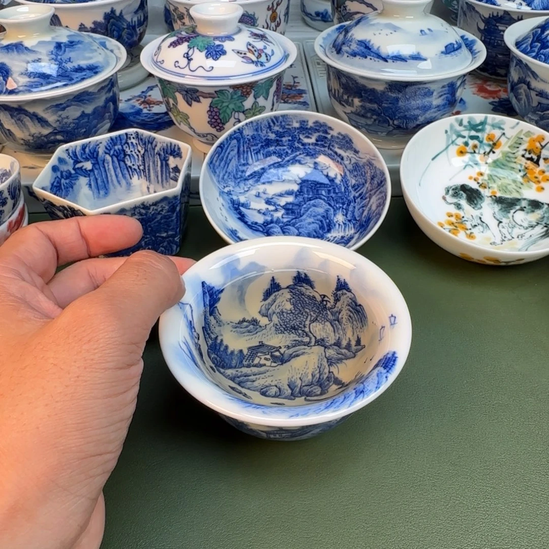 陶纯手工纯手绘茶具375
