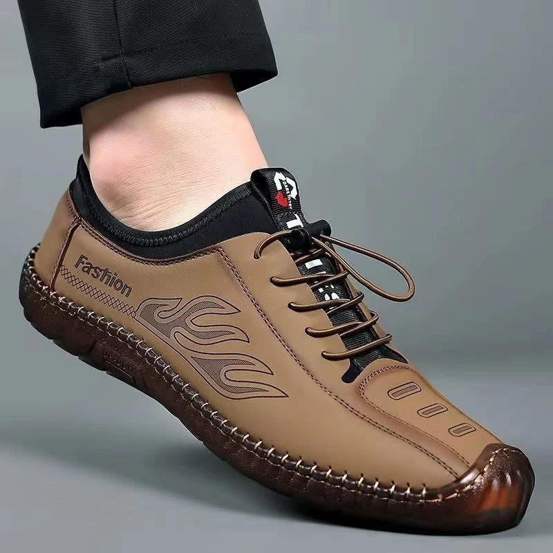 【真皮牛皮】特价处理皮鞋厚底防滑商务防臭男款男士鞋子一脚蹬软