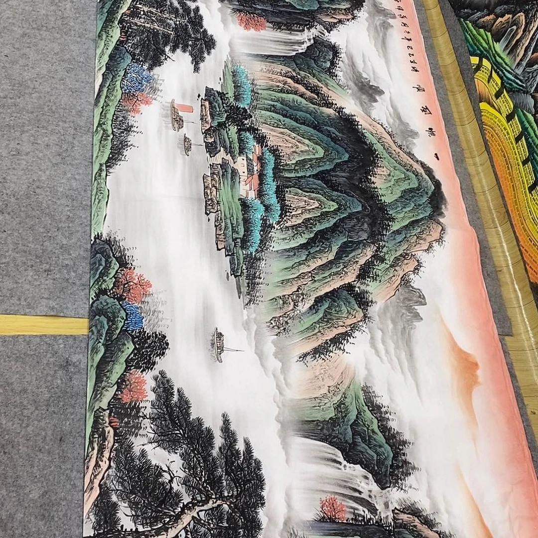 云***松横款一帆风顺小八尺画