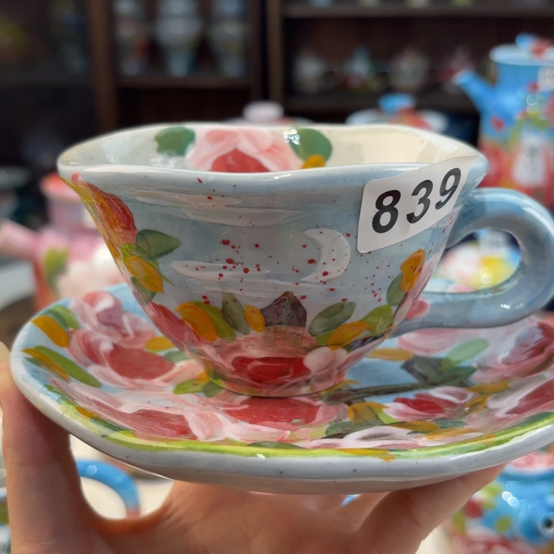 冰***梨景德镇手绘高温釉下彩陶瓷茶具