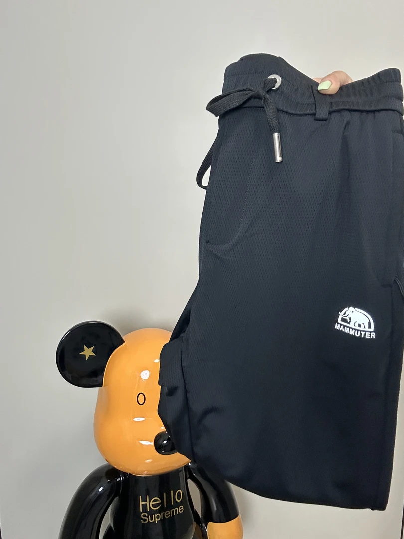 男子夏季户外机能透气网眼速干运动印花长裤