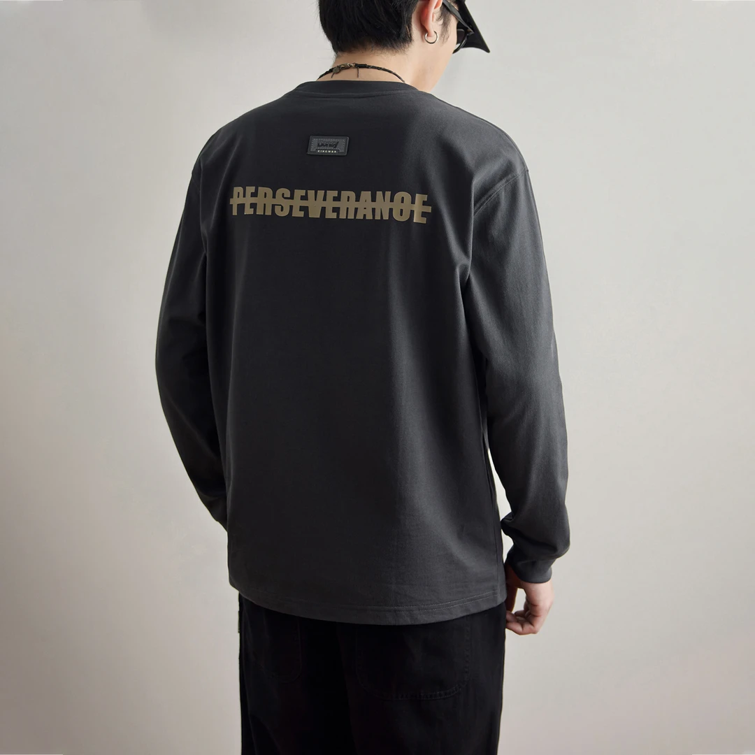 MR.MUDI/穆迪先生美式字母印花长袖t恤男2025新款秋季百搭打底衫