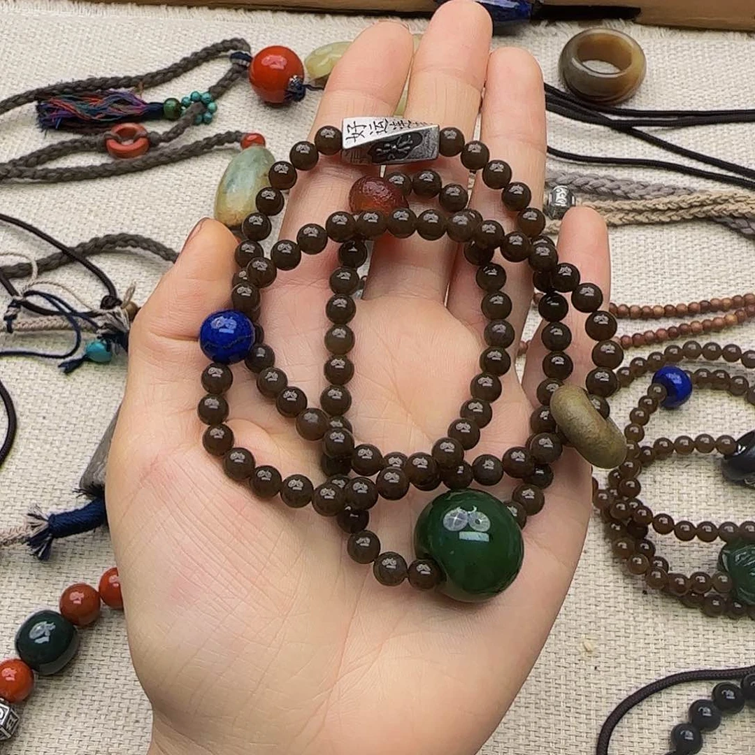 和田玉（碧玉）未镶嵌颈饰一****)