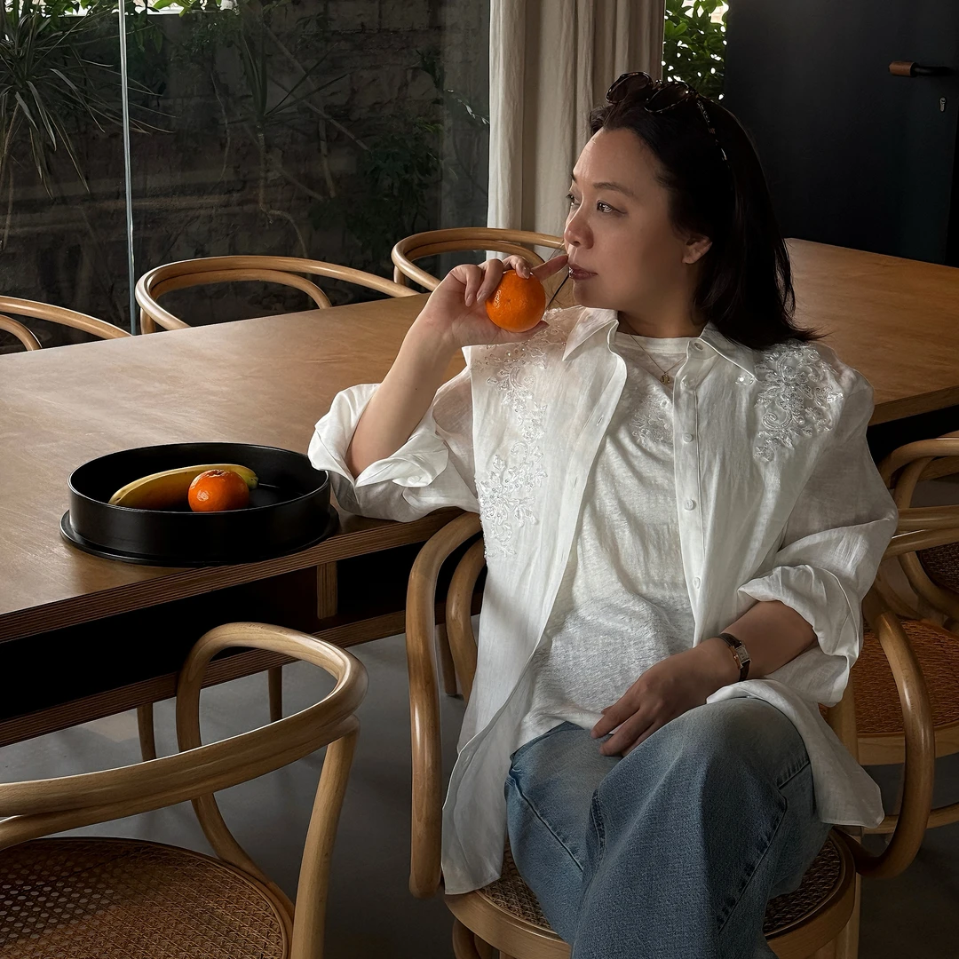 Ms.Qnn“梦中情衫” 春季新款100亚麻重工钉珠盘花衬衣 39T012 Q姐