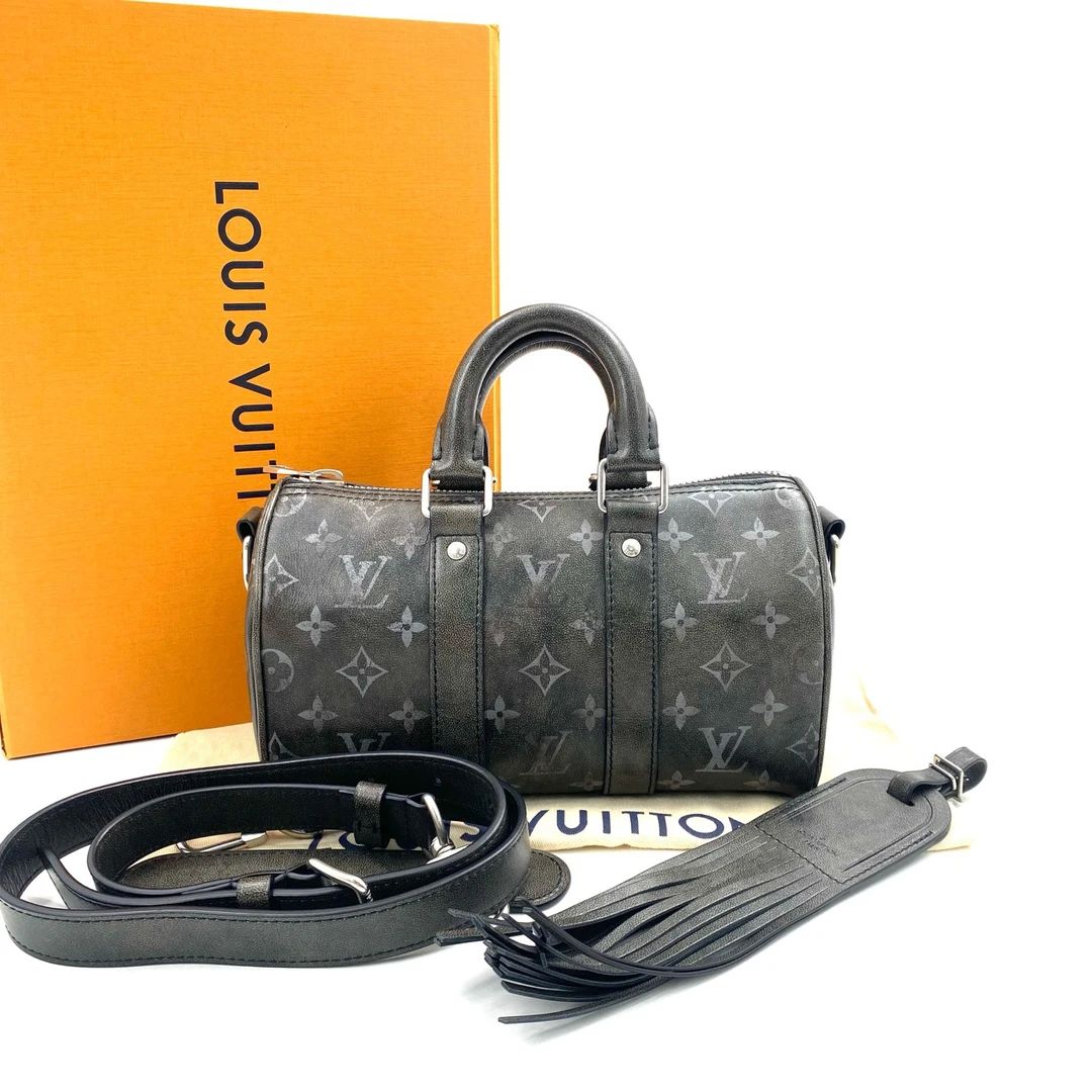 99新 LouisVuitton/路易威登 限量磨砂keepall25斜挎包 尺寸25/15