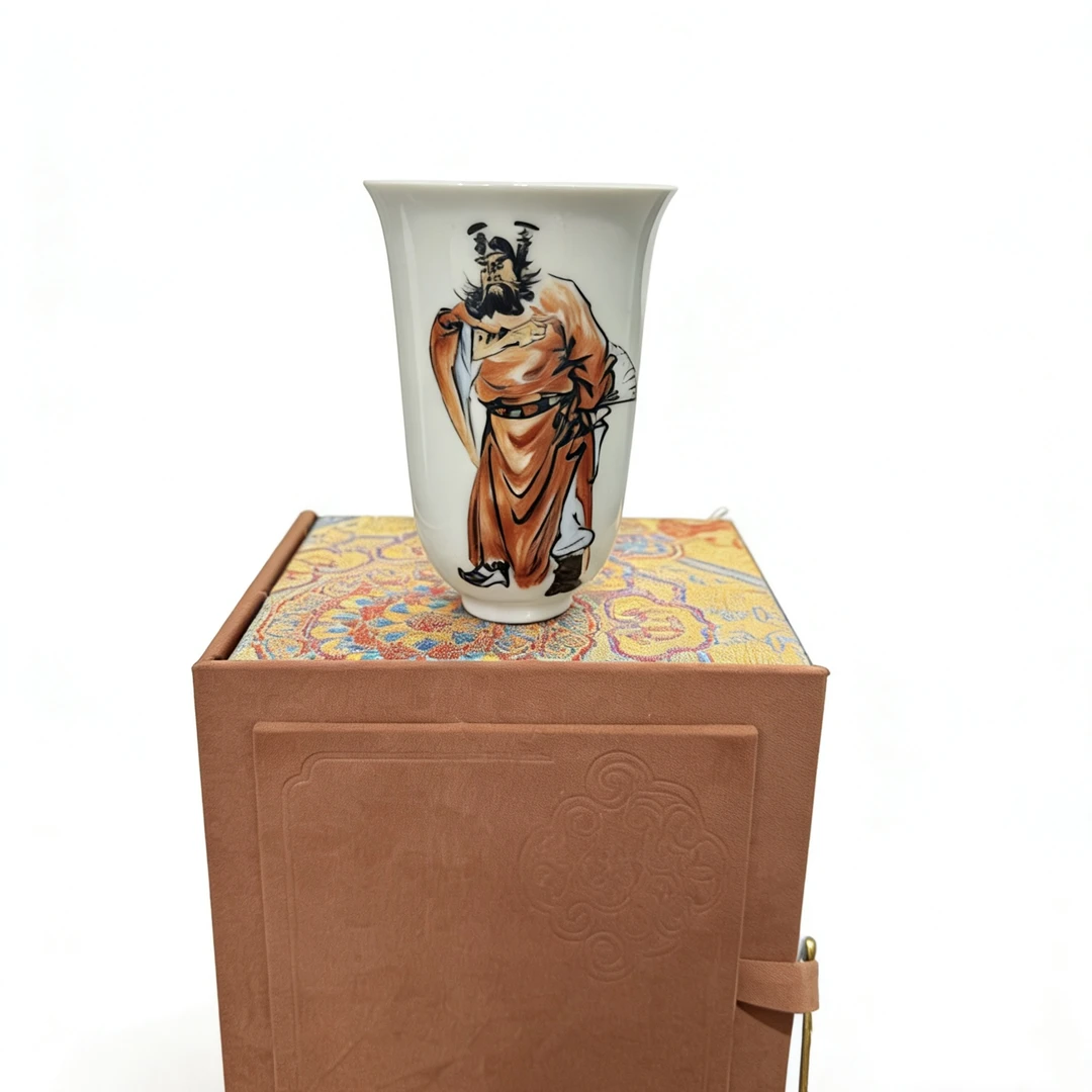 《钟馗陶瓷杯》朱砂钟馗陶瓷杯办公室/客厅/书房主人杯手绘