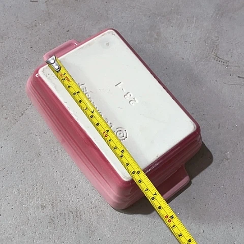 微瑕，不能明火，口16厘米，高4粉红