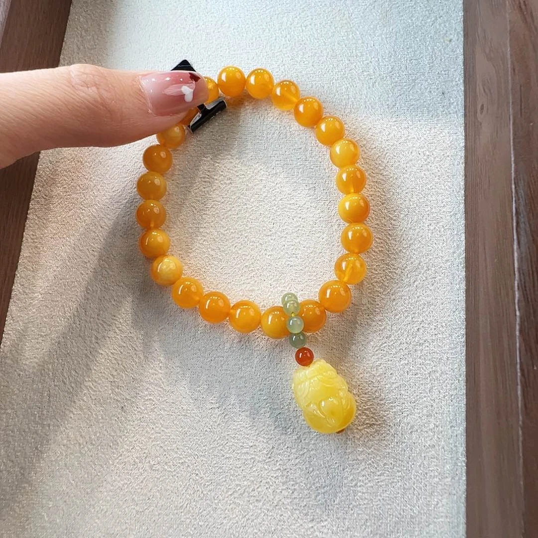 蜜蜡未镶嵌手链蜜蜡8.1mm