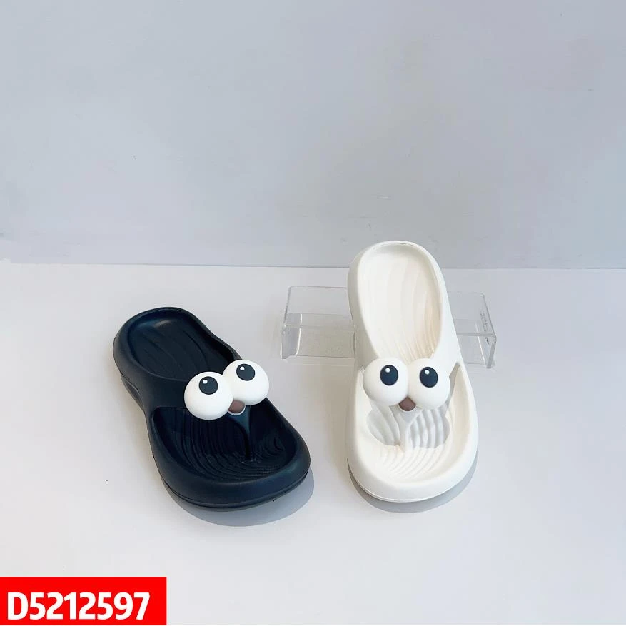 【忽闪忽闪大眼睛】夹板拖女款夏季新款增高沙滩防滑卡通  5212597