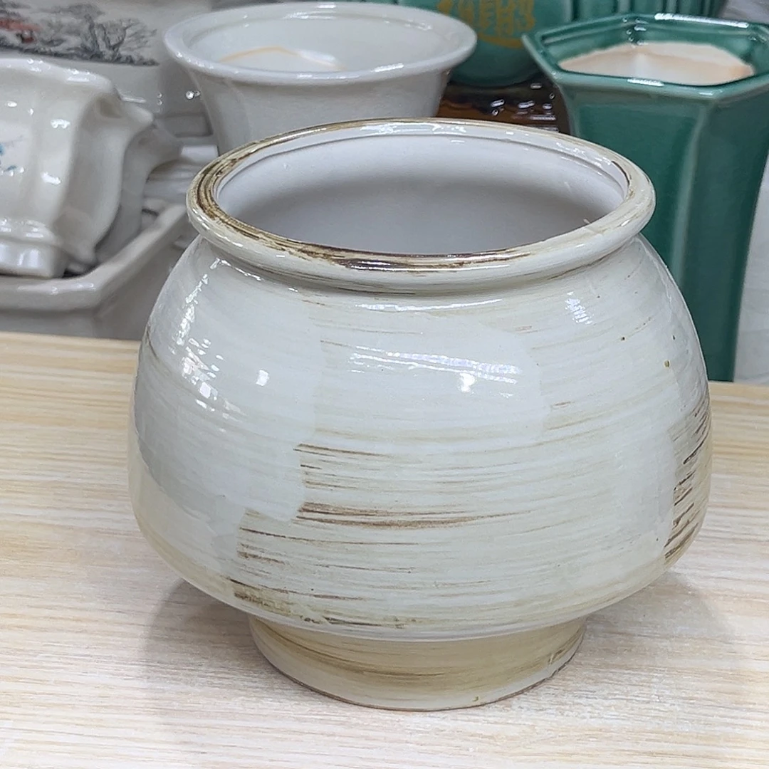 陶瓷绿植多肉微瑕花盆口径13*15