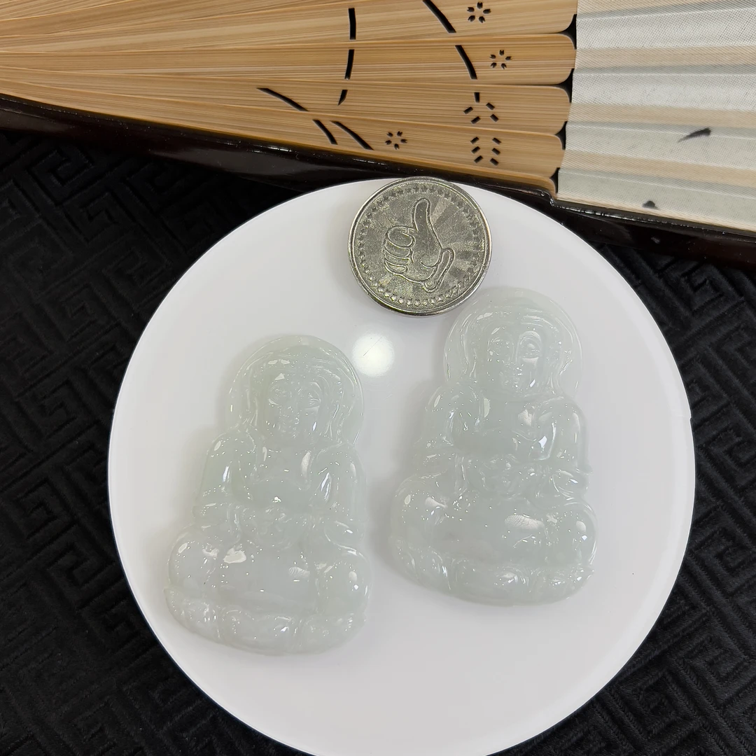 【豪哥鉴宝】K627-776观音吊坠天然缅甸A货翡翠多样性发一