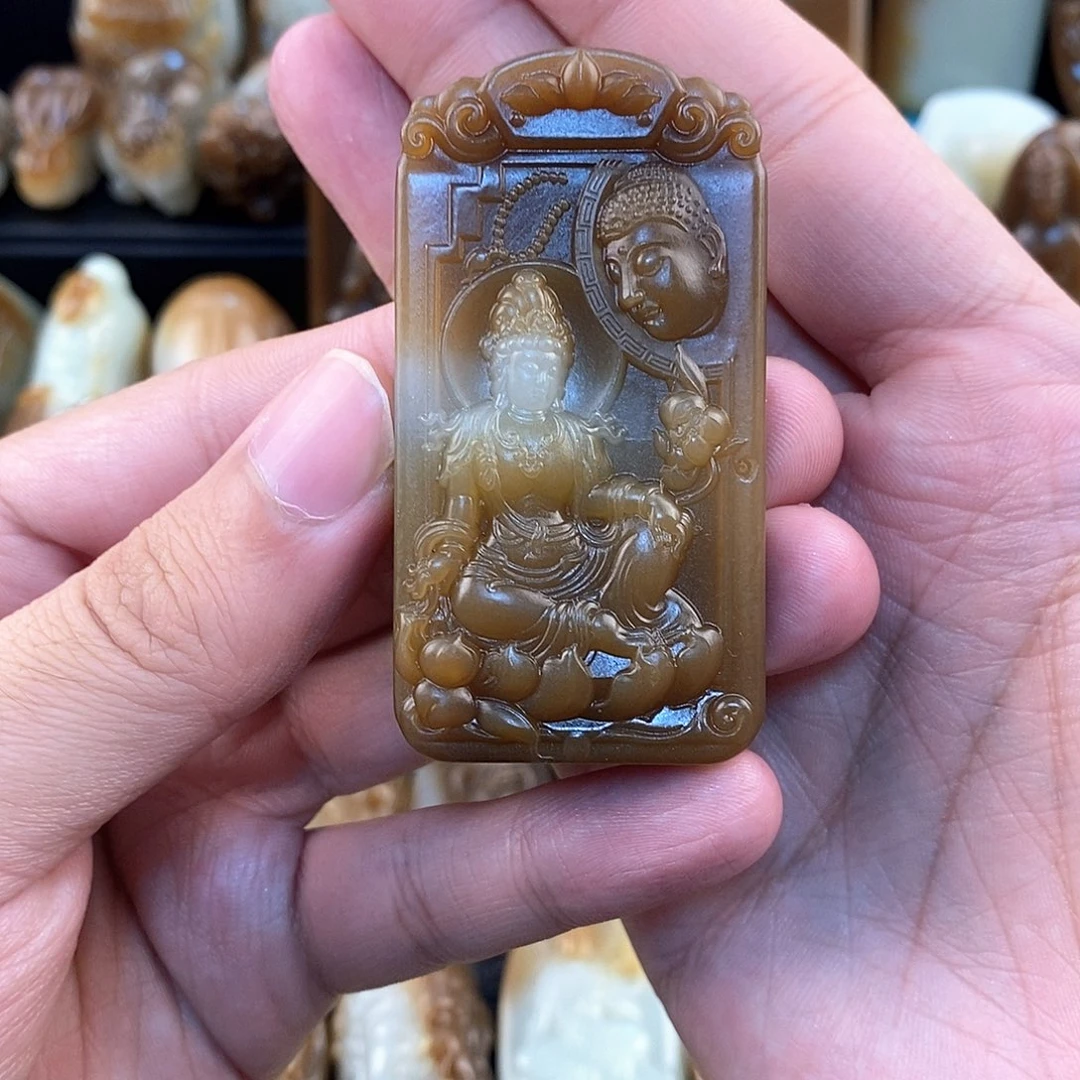 和田玉未镶嵌挂件