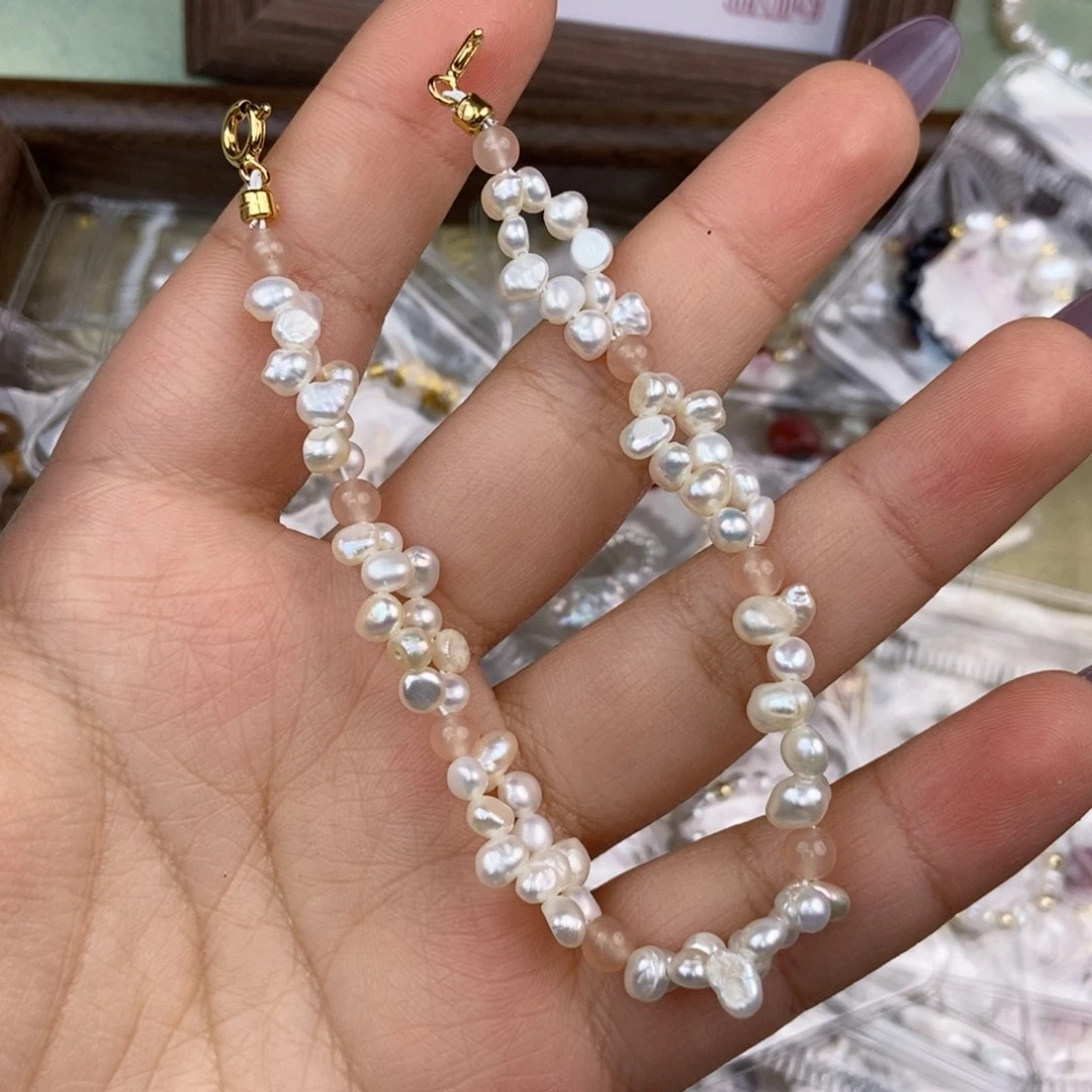 淡水珍珠手绳银S925镶嵌