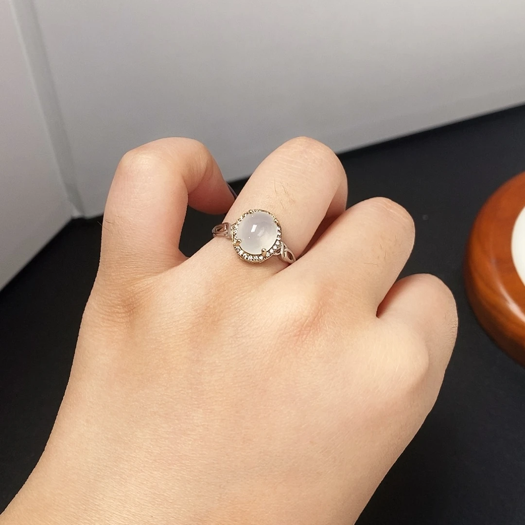 翡翠银S925镶嵌吊坠(不含链)