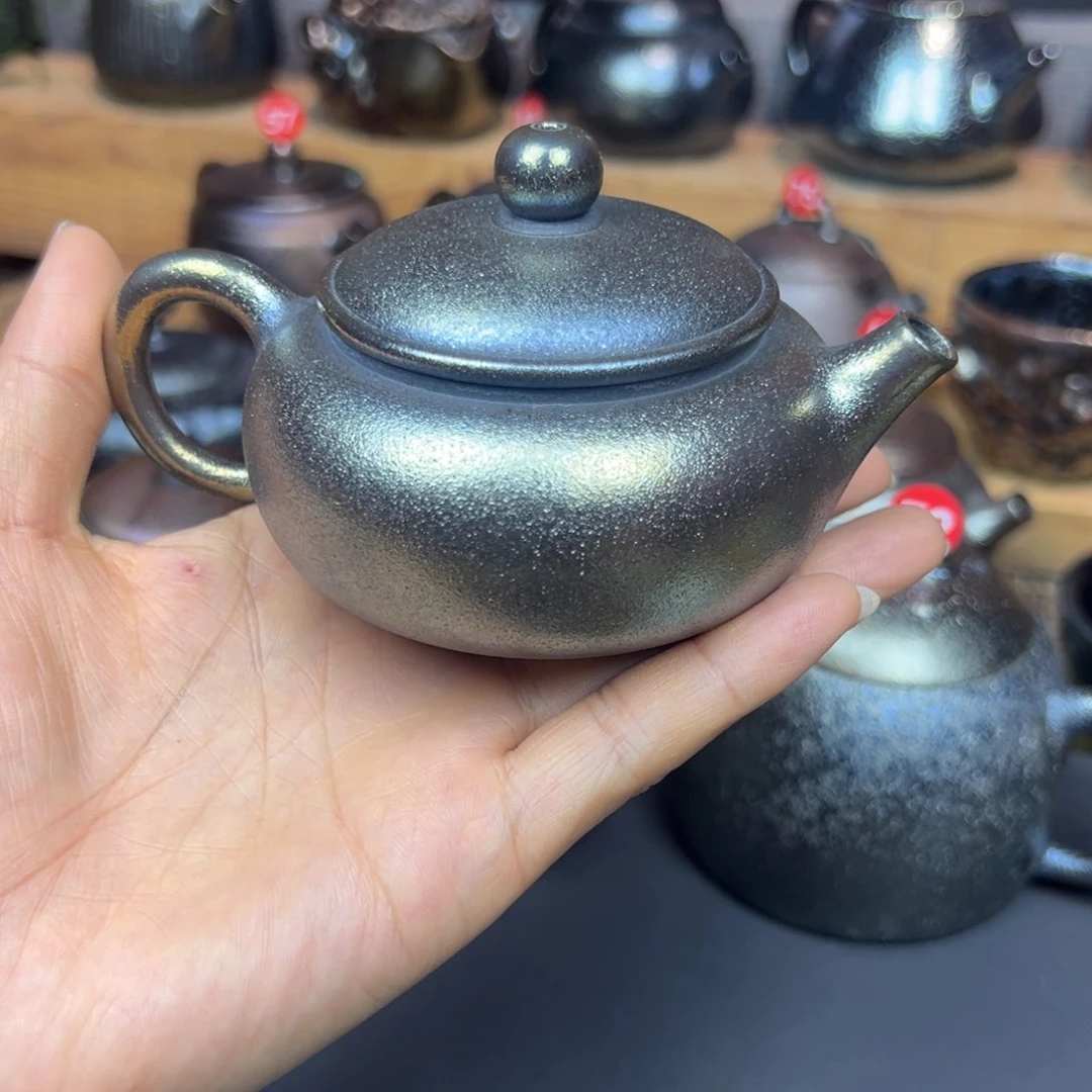 云南建水紫陶古法柴烧壶