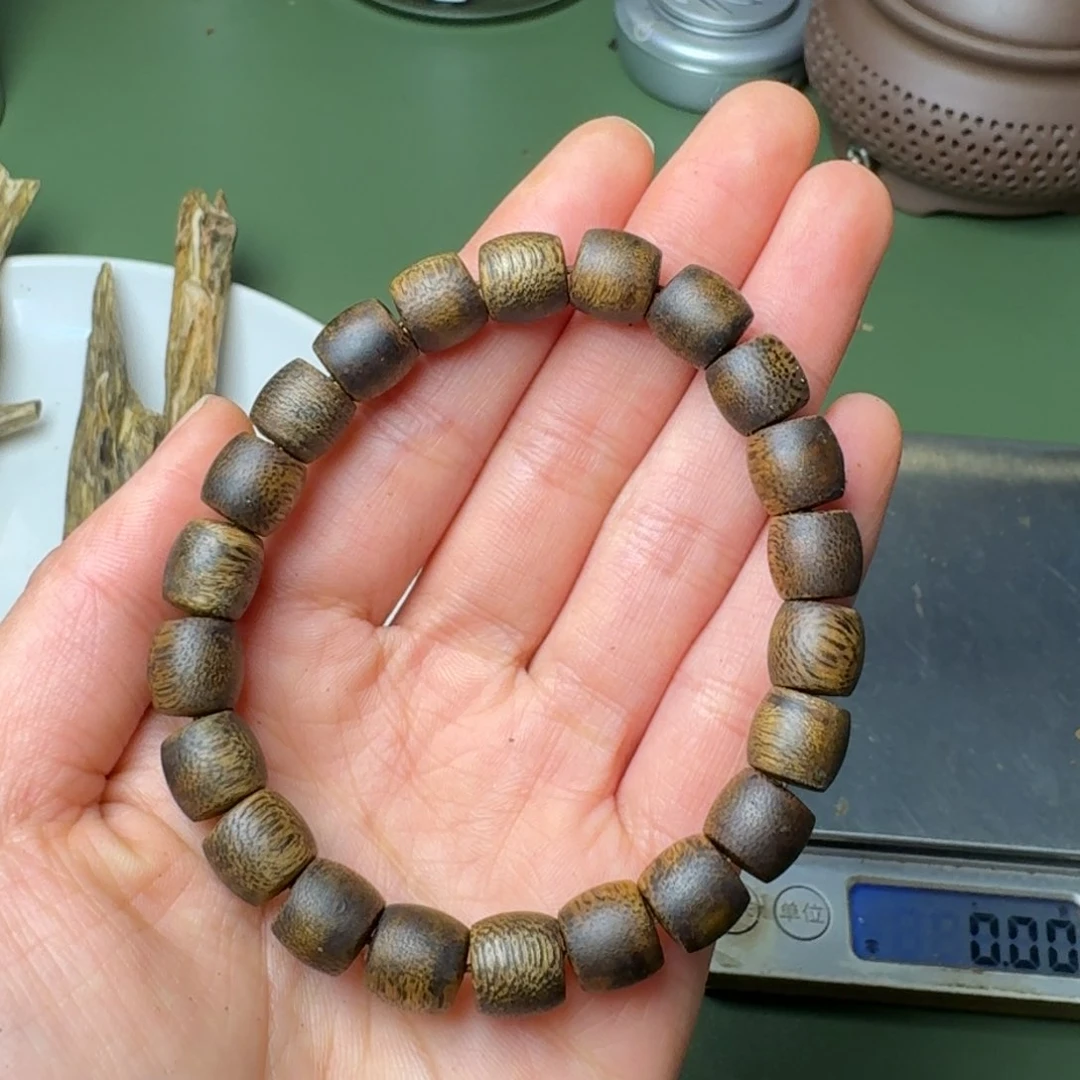 沉香手串海南老白棋树心油老料7克