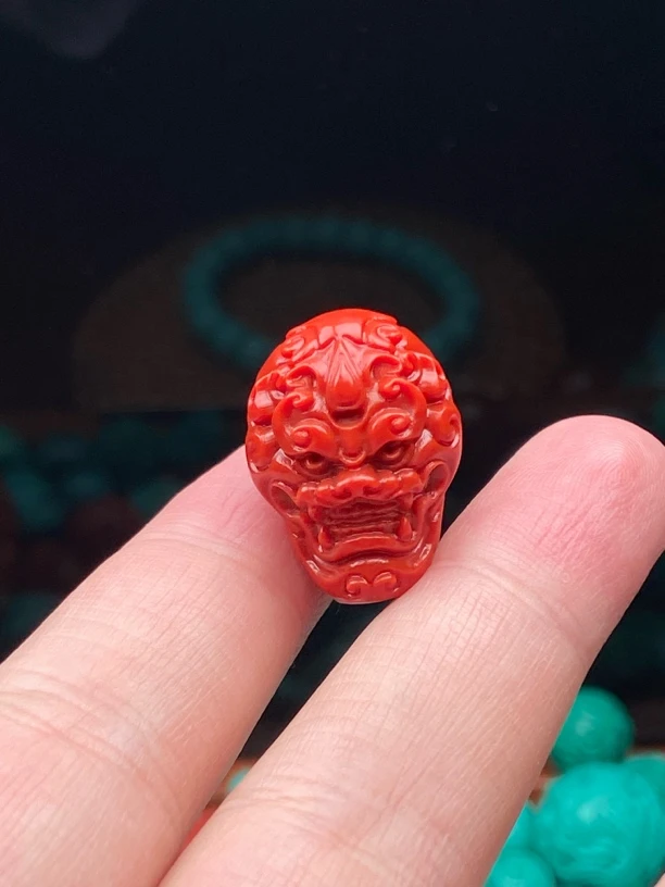 红色龙三通15x14x22mm配珠【042】