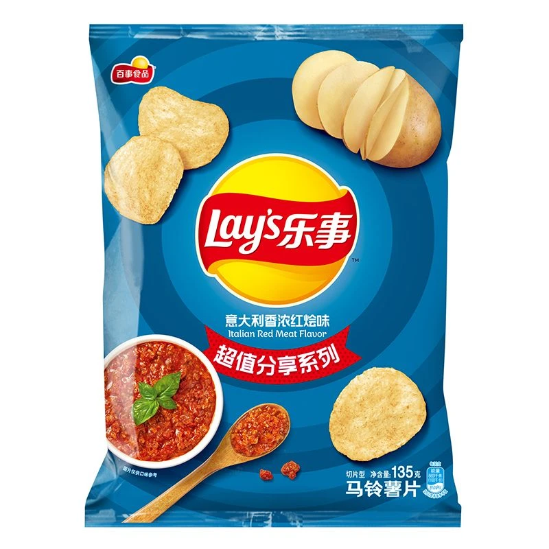 乐事意大利香浓红烩味薯片 135克/袋