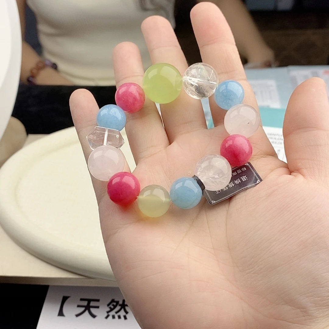 银S925镀金镶嵌手链水晶