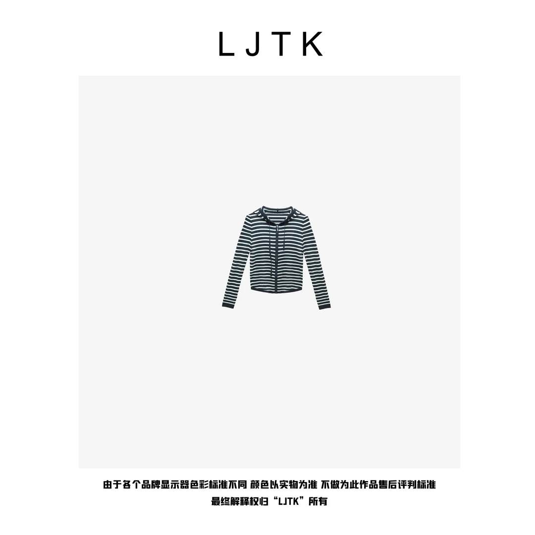 执迷—【LJTK】25SS显瘦拉链针织帽衫
