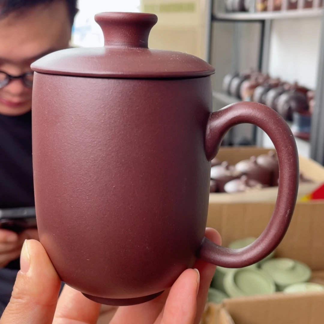 【闪购商品】茶杯紫砂宜兴原矿紫砂盖杯