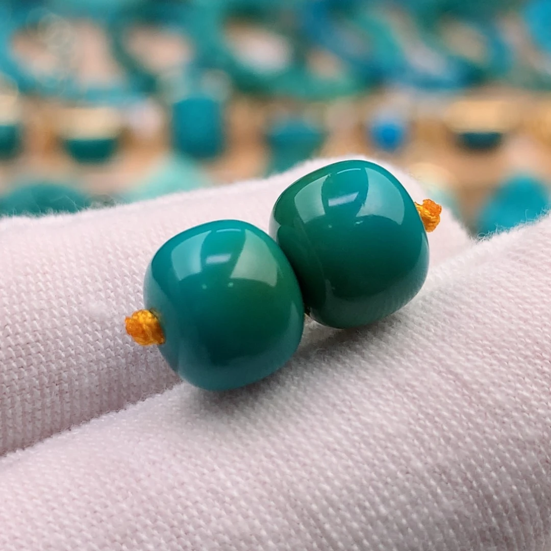 未镶嵌绿松石珠宝奇石9.1mm