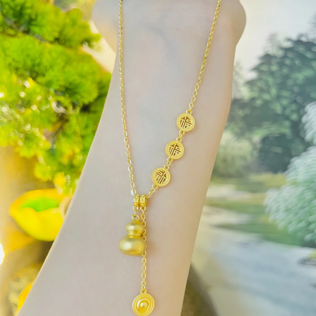 足金999 5G工艺福气满满黄金套链精致时尚