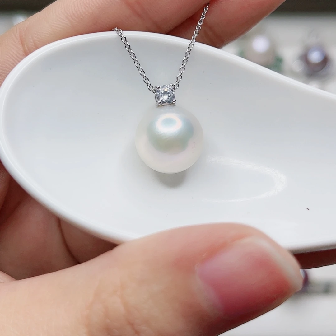 淡水珍珠颈饰银S925镶嵌