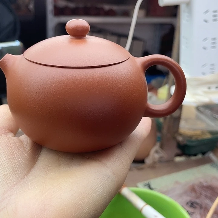 紫砂茶壶赵庄朱泥精工半手西施180 c c