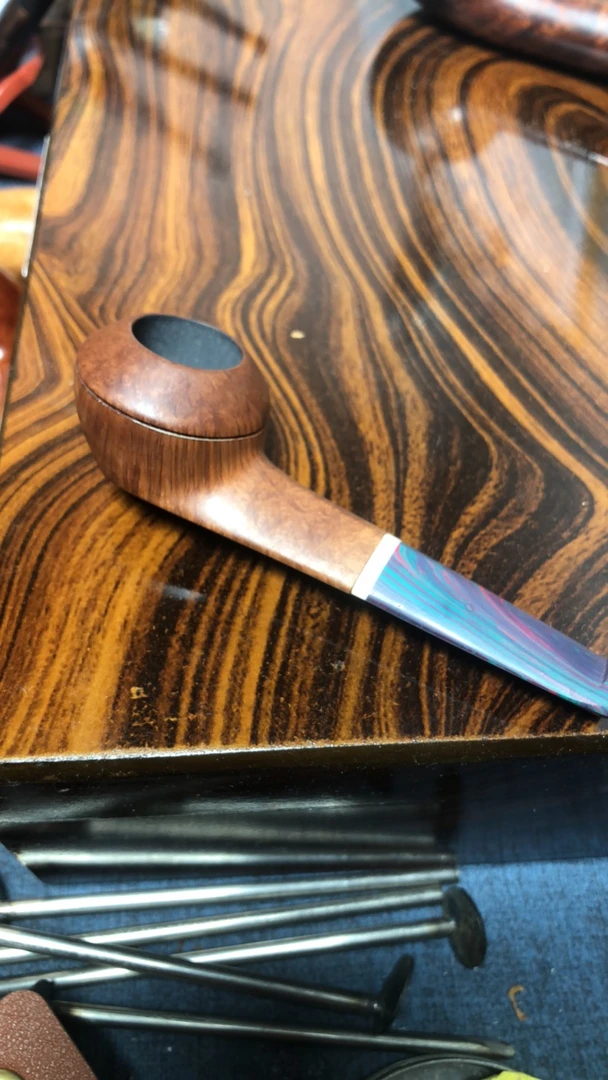 石楠木烟斗坎嘴单腰线牛头口径18深20总长100