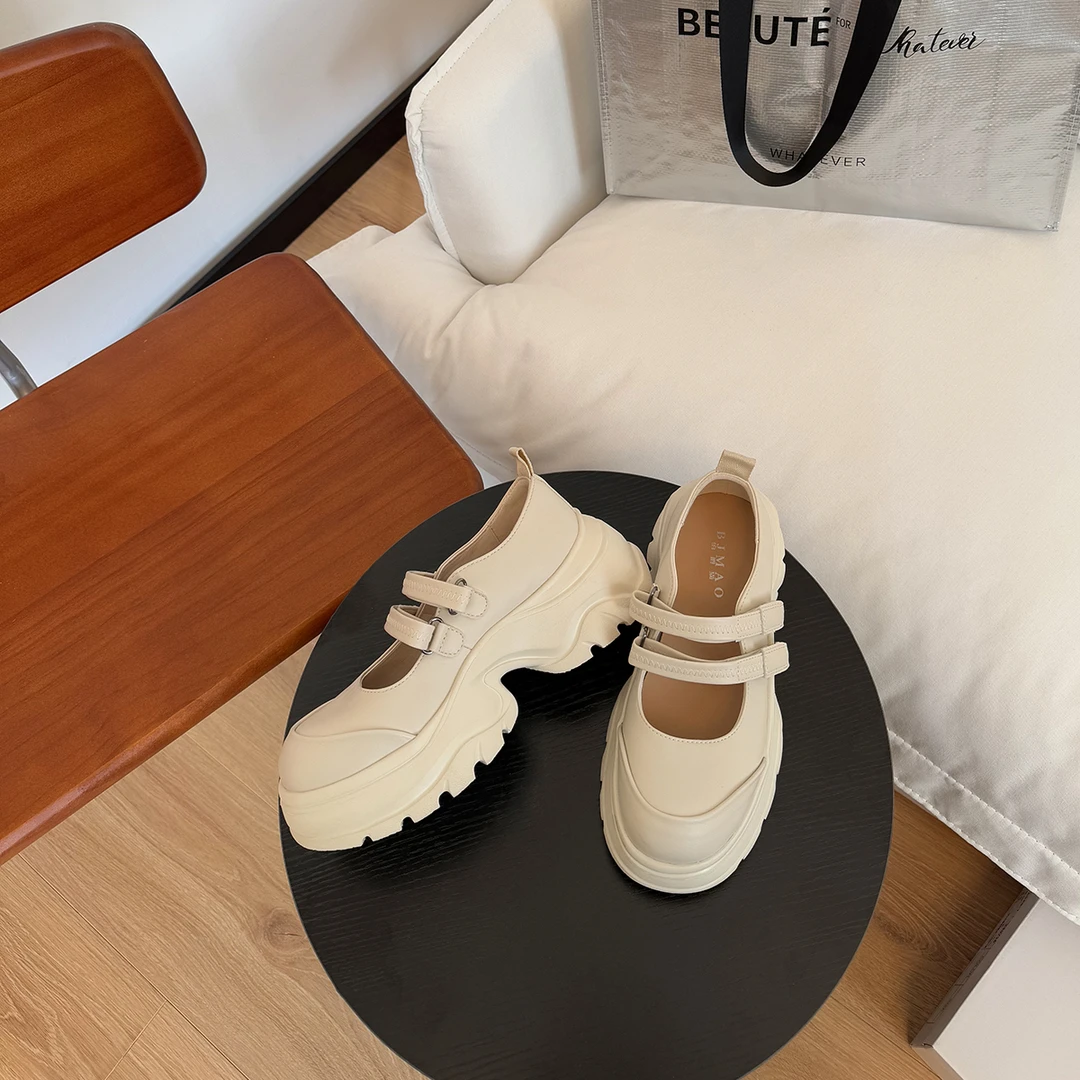 伯爵猫平底增高运动款玛丽珍女百搭单鞋厚底韩版薄款春秋夏季可穿