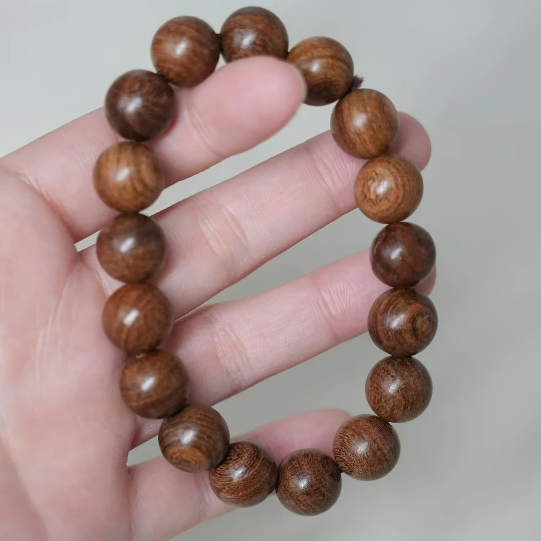 金丝檀单圈圆珠手串12mm