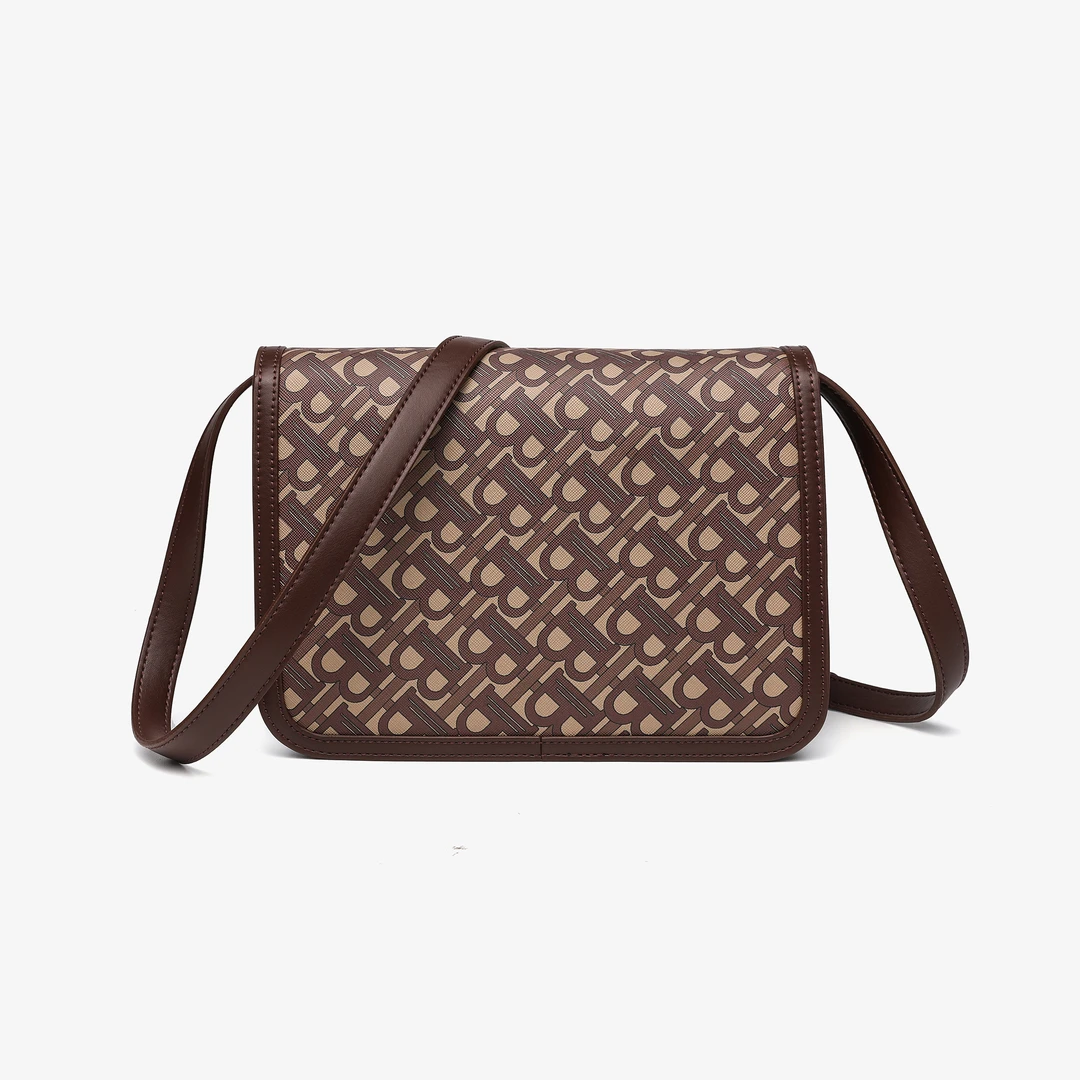 卡尔 蔻斯时尚百搭B字印花小方包RC-25756-咖啡