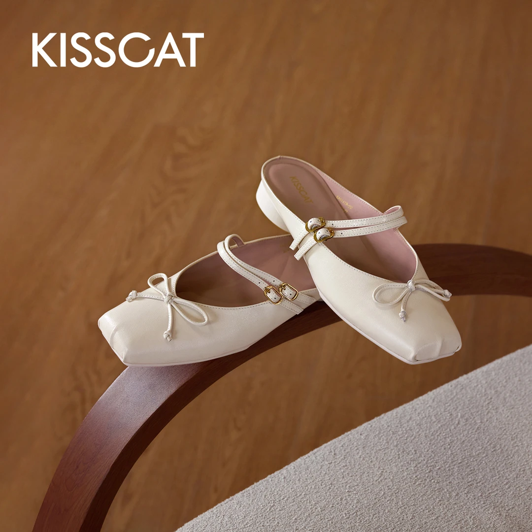 【商场同款】接吻猫【每日甜剧】25年新款舒适时尚包头拖KA65159-50